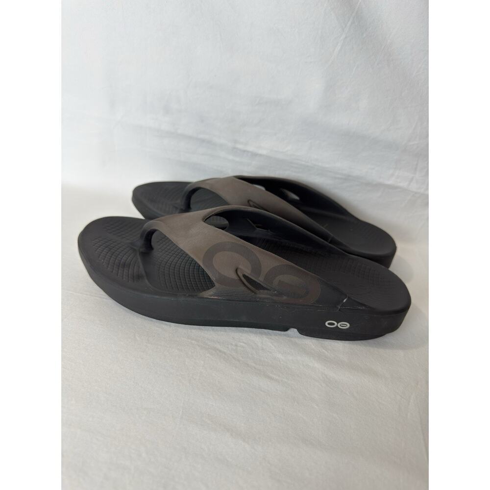 Oofos OOriginal Recovery Sandals Brown Thong Size Men 12 / Women 14 - Picture 2 of 11